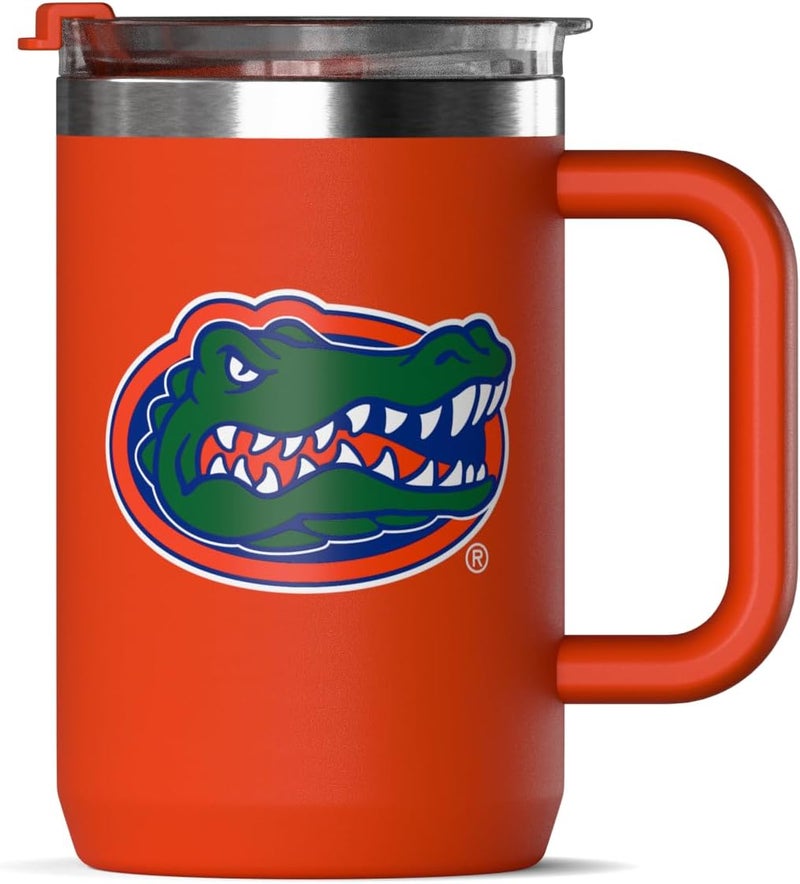 Hydrapeak Officially Licensed Florida Gators 18oz Insulated Coffee Mug with Flip Lid and Handle for Travel, Cold/Hot, Stainless Steel Coffee Cup, BPA-Free Double Walled, Tea Mug - Image 1